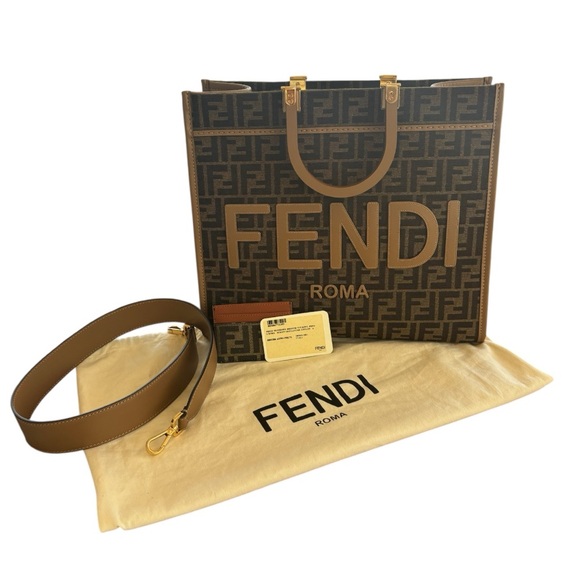 Fendi Handbags - NWOT Fendi Medium Jacquard Sunshine Tote